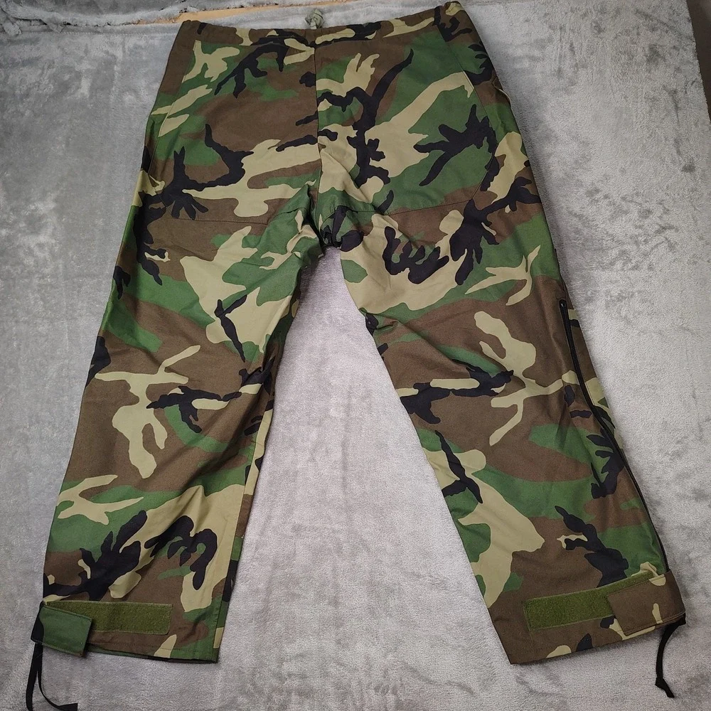 US Military Pants Men Large Short Woodland Rain Pants Gore Extended Cold Weather